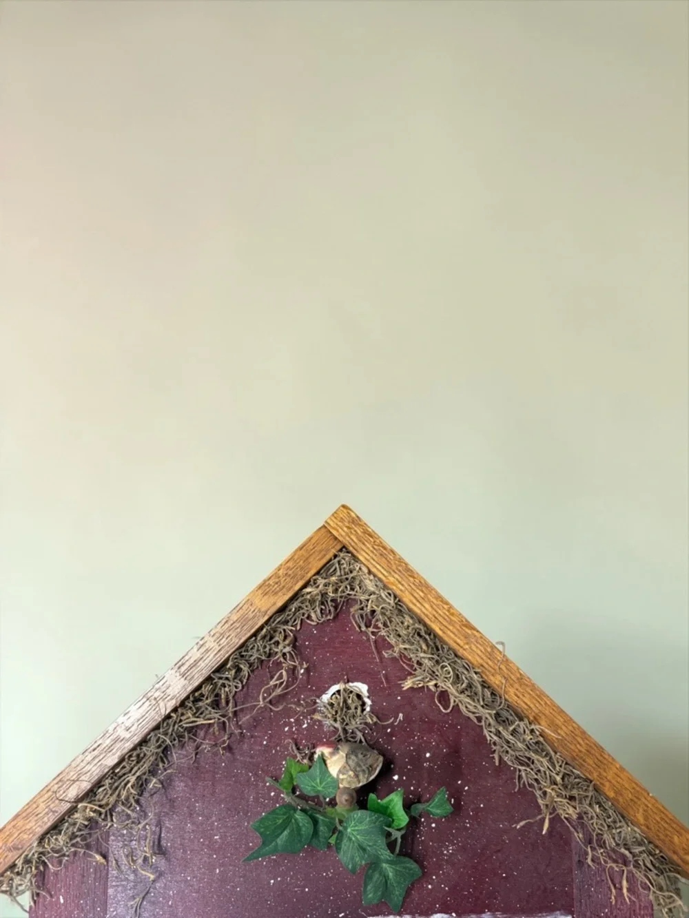 Vintage Handmade Birdhouse Wall Mirror • French Country Farmhouse Rustic Decor